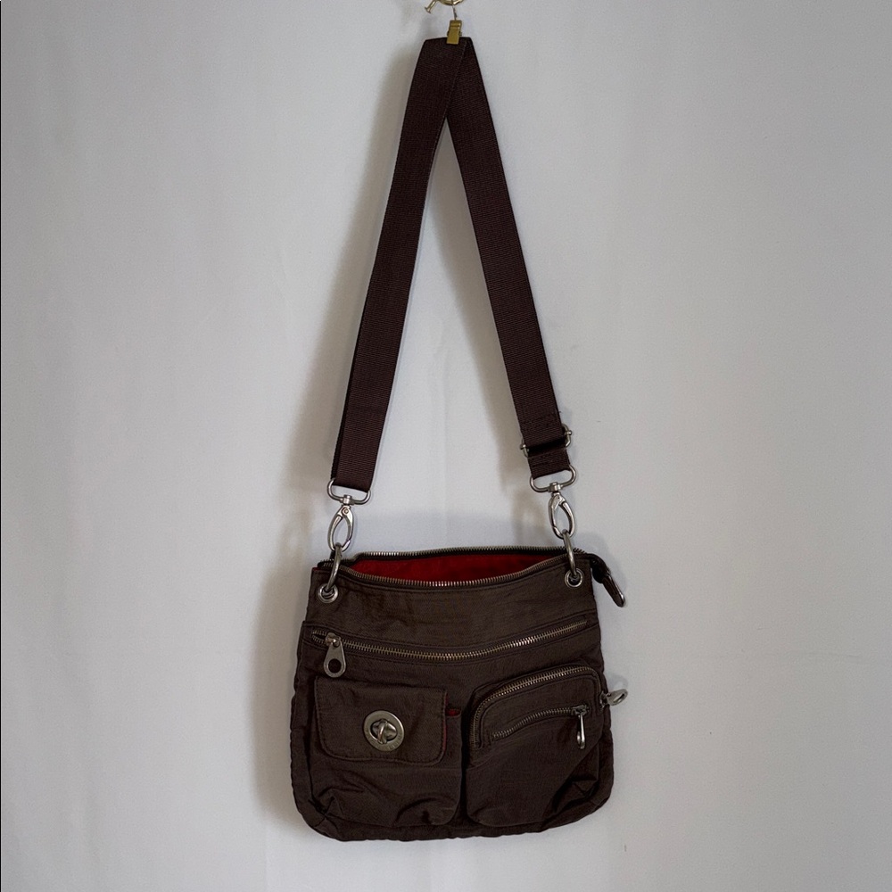 💼 Vintage Baggallini Brown/Rust Crossbody Bag